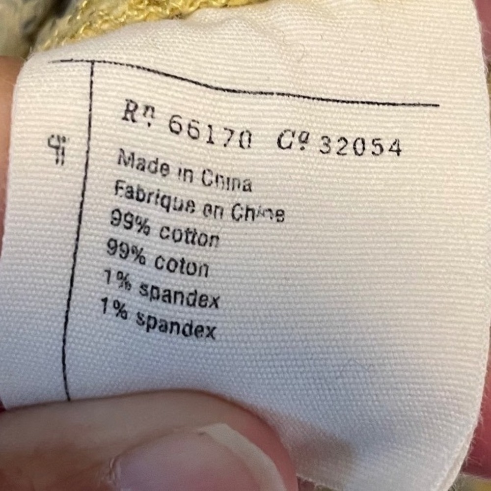 Pilcro and the Letterpress Stet Slim Jeans Yellow Low Rise Size 26 Anthropologie - Picture 10 of 12